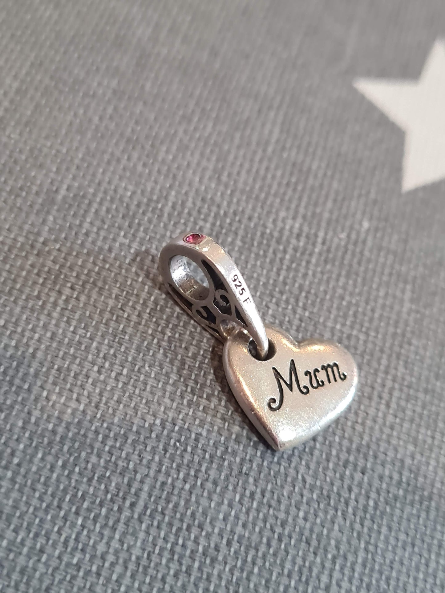 Genuine Chamilia Mum Heart Dangle Charm