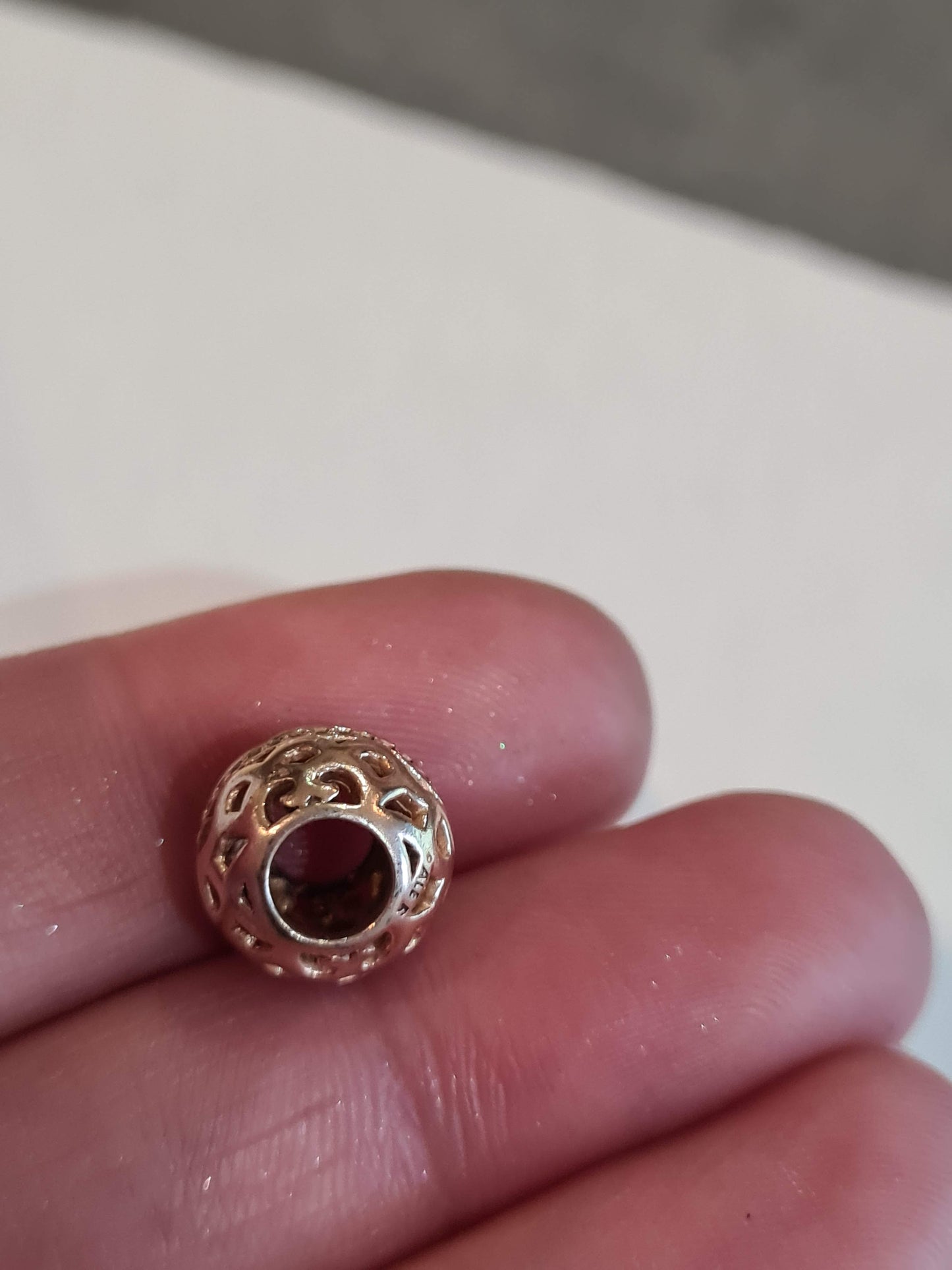 Genuine Pandora Rose Gold Intricate Pave Openwork Charm