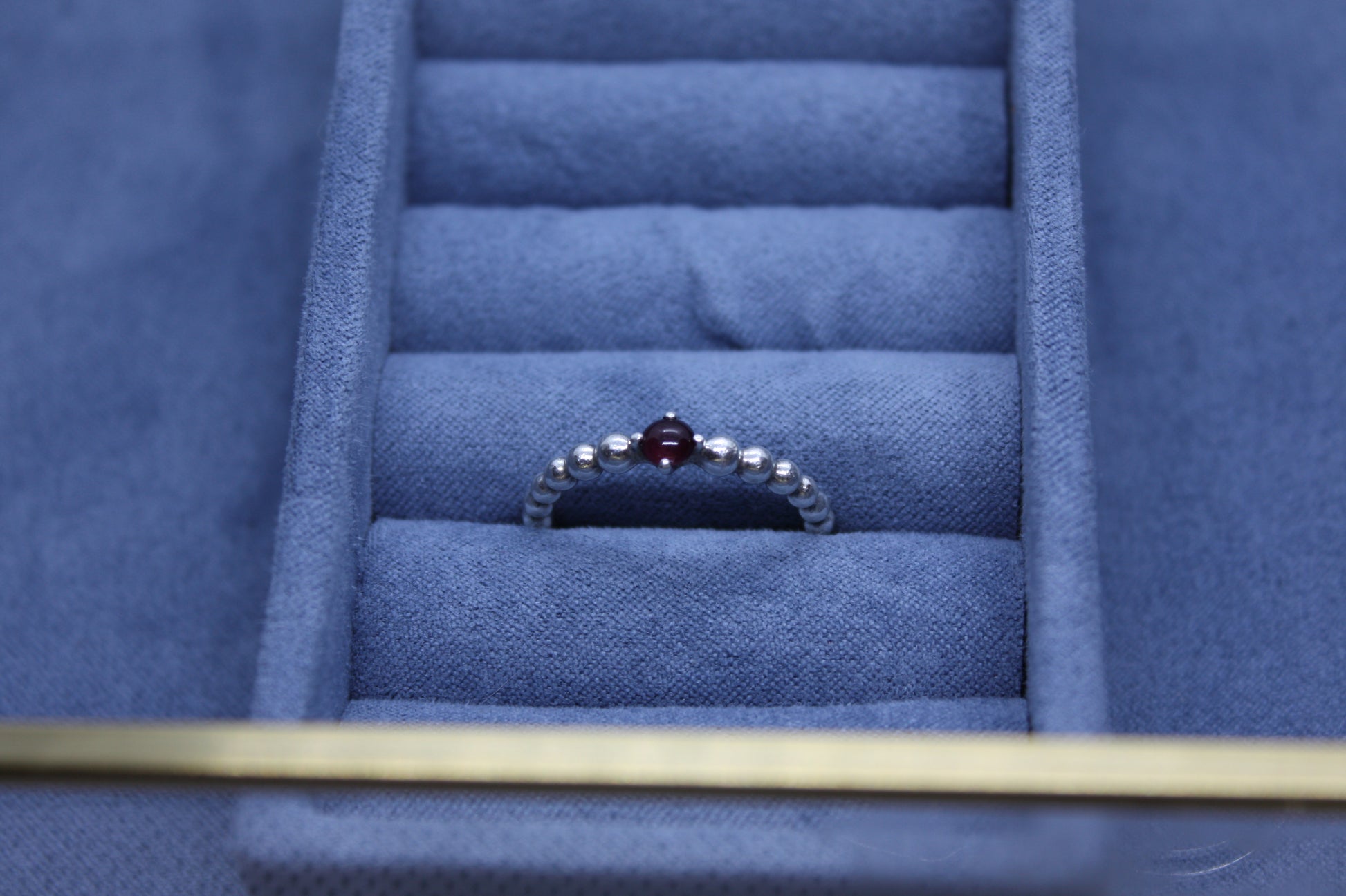 Genuine Pandora Birthstone Ring New Style Beaded January Garnet