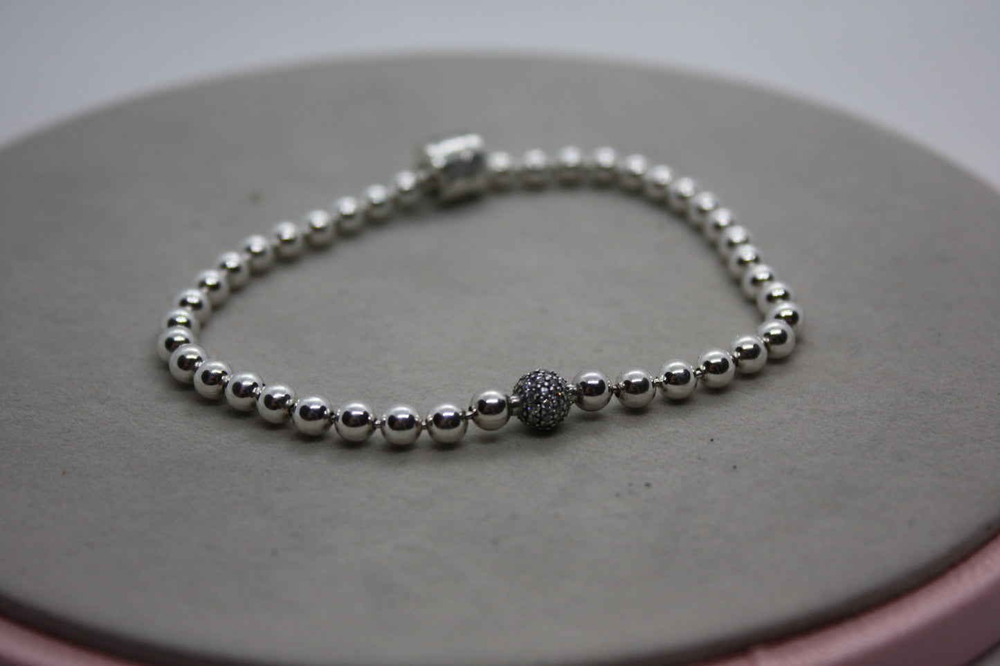 Genuine Pandora Beaded Pave Bracelet 21cm