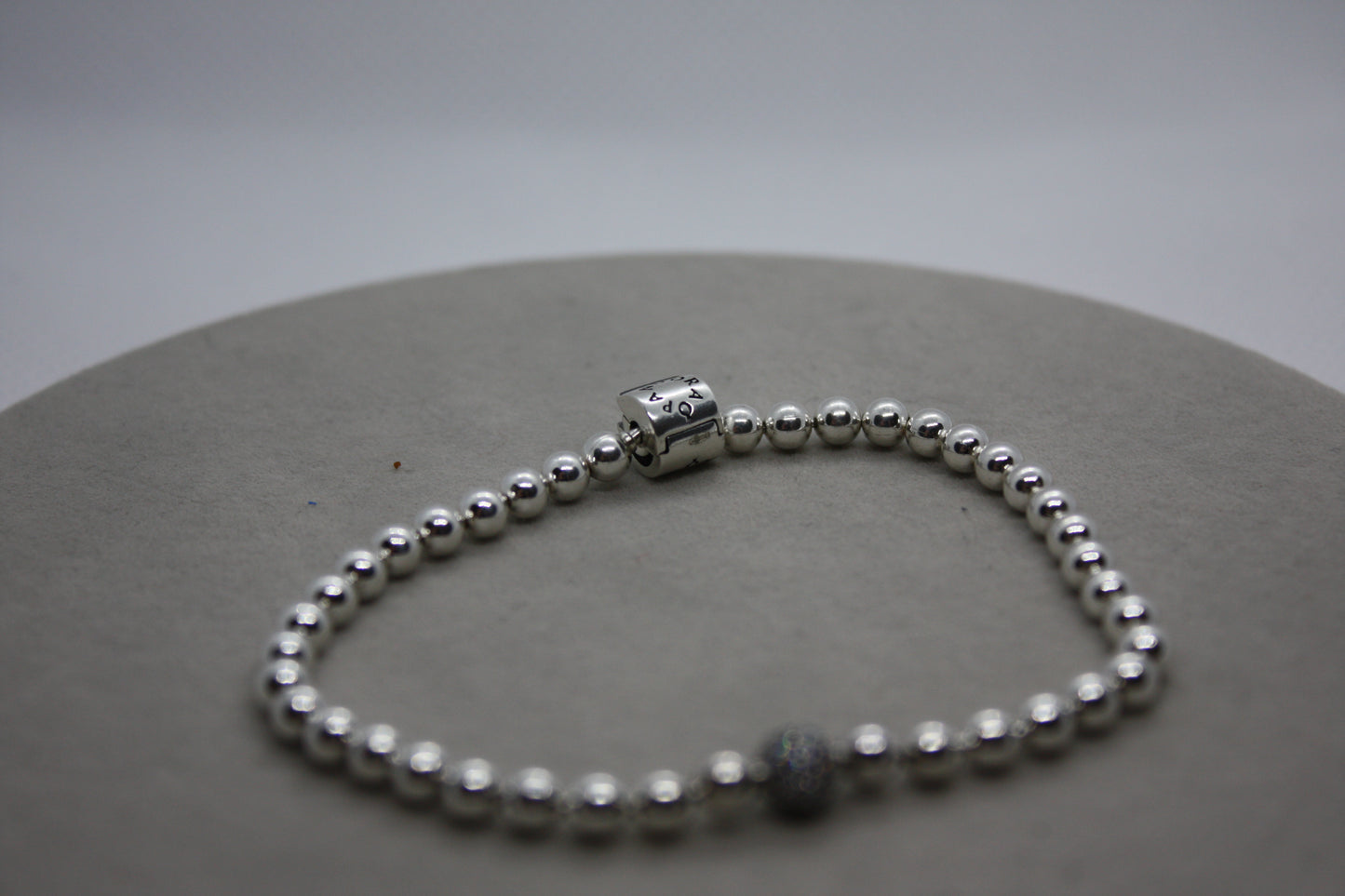 Genuine Pandora Beaded Pave Bracelet 21cm