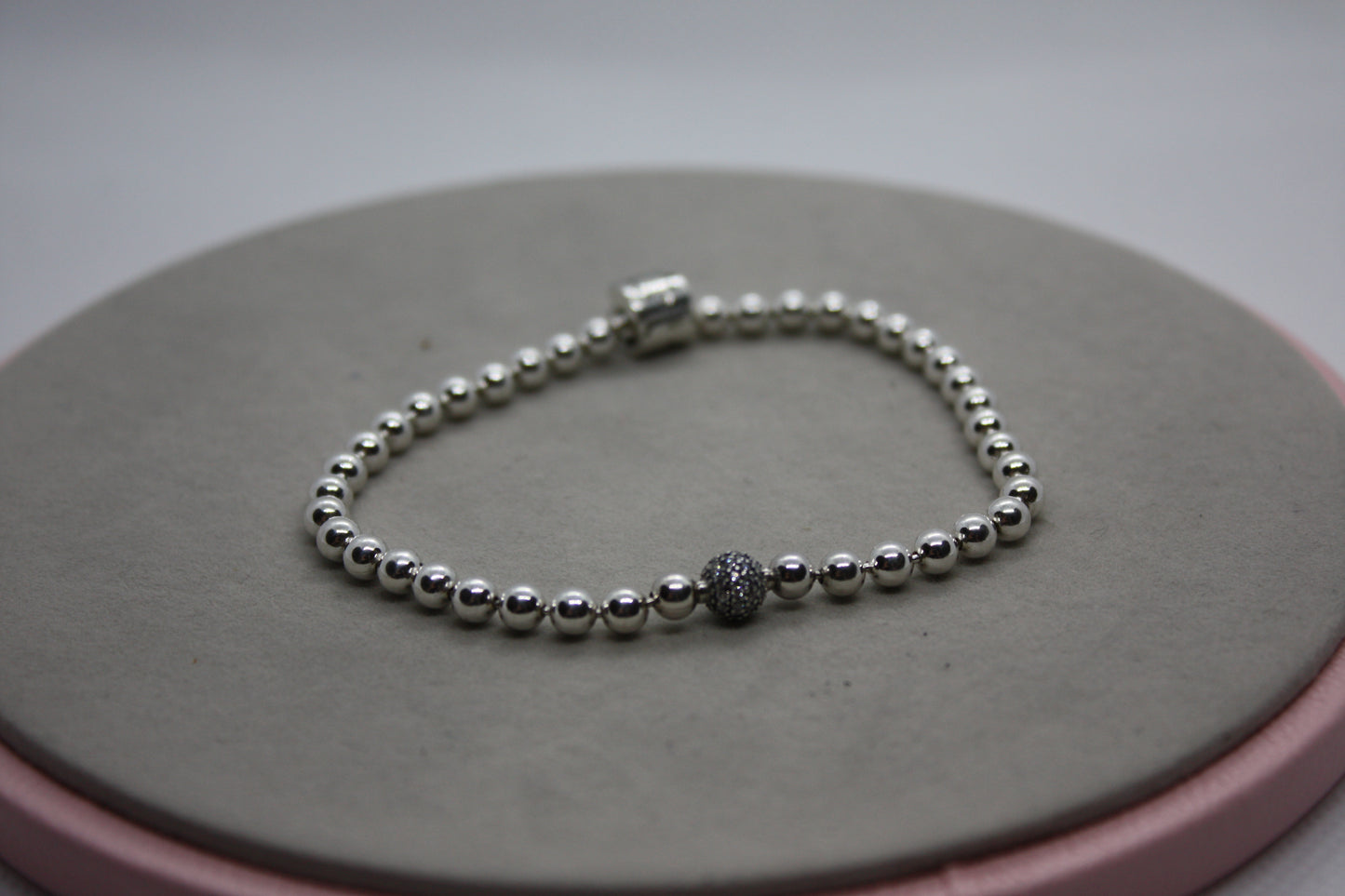 Genuine Pandora Beaded Pave Bracelet 21cm