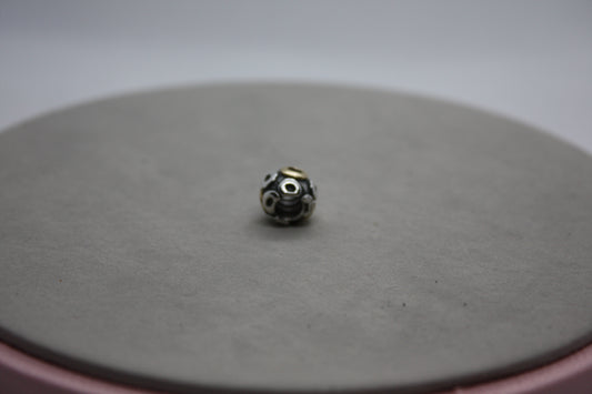 Genuine Pandora O Gold Two Tone Charm Retired HTF Rare