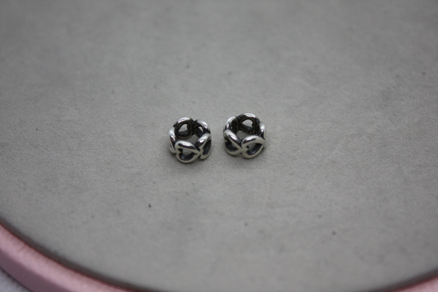 Genuine Pandora Openwork Heart Spacers x2