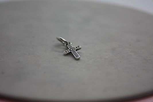 Genuine Pandora Pave Cross Sparkle Dangle Charm