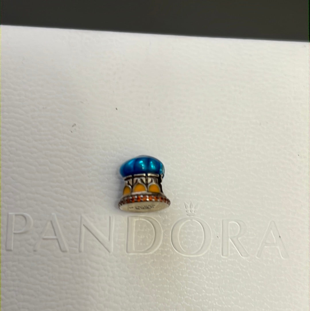 Sterling Silver Enamel Pave Colourful Oriental Building Charm