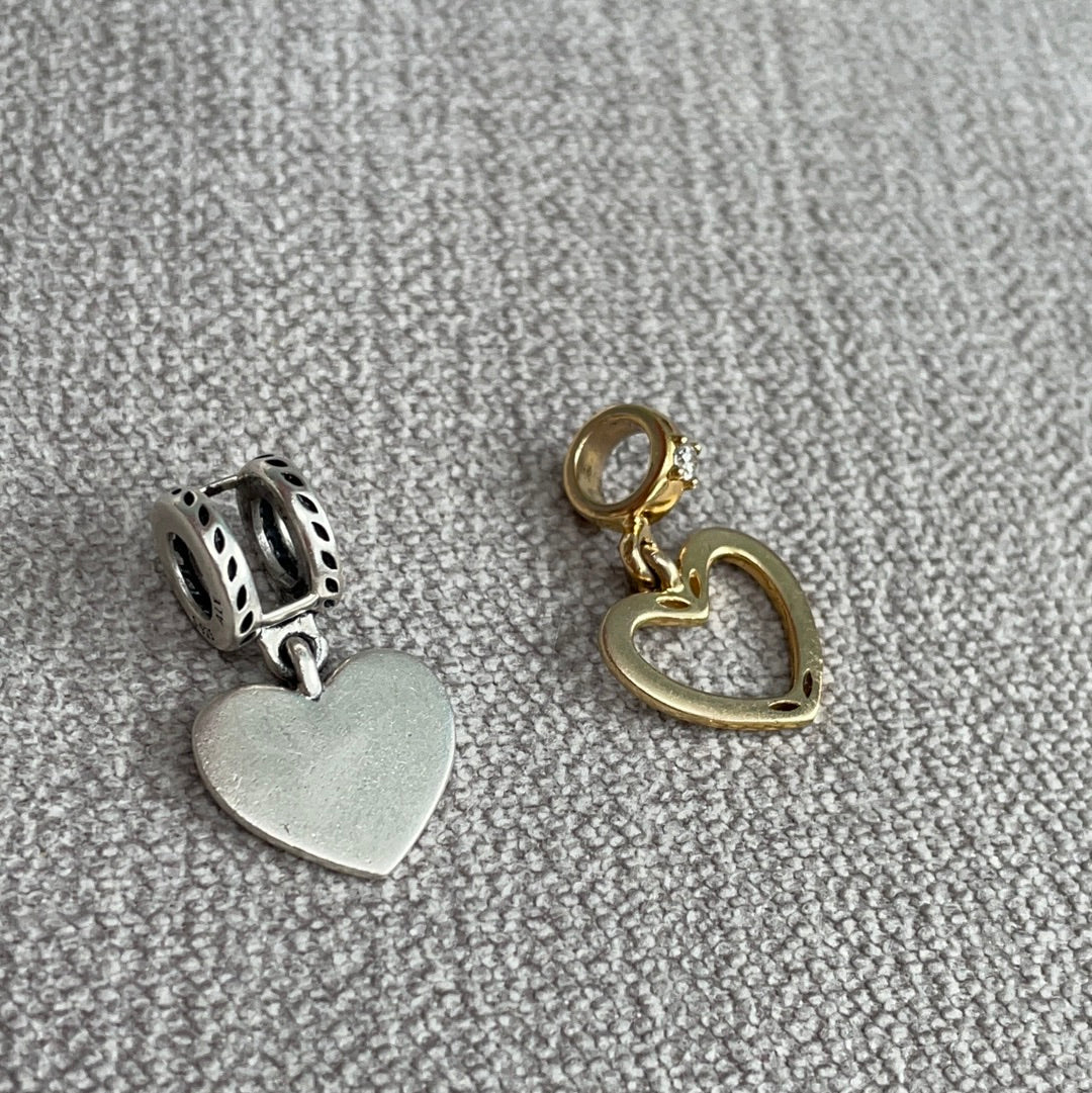 Genuine Pandora Shine Two Tone Removable Charm Dangle Charm 'Dreams are the seeds of the future'