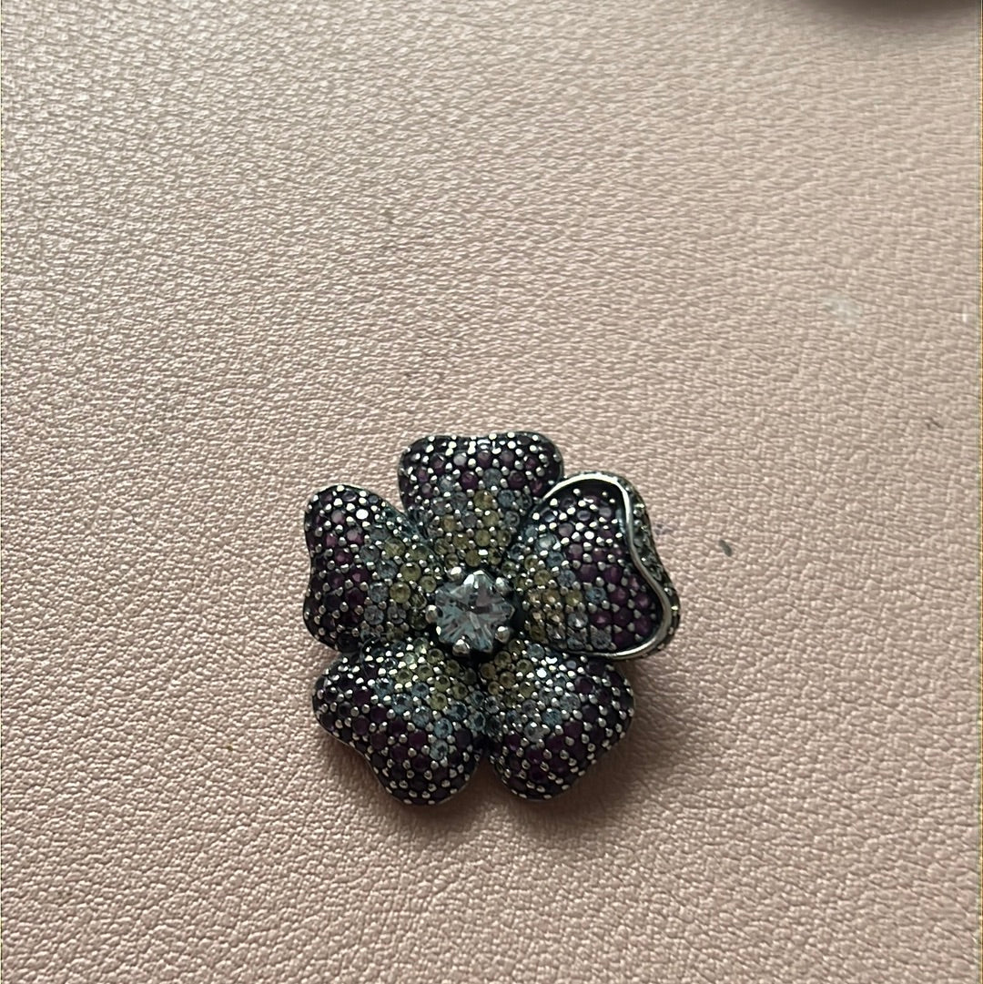 Genuine Pandora Dazzling Glorious Bloom Flower Brooch