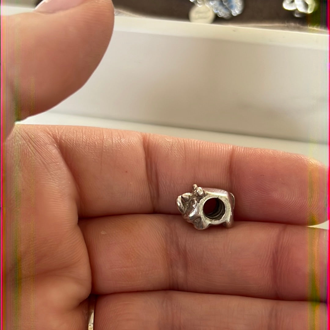 Genuine Pandora Rhino Animal Charm Retired
