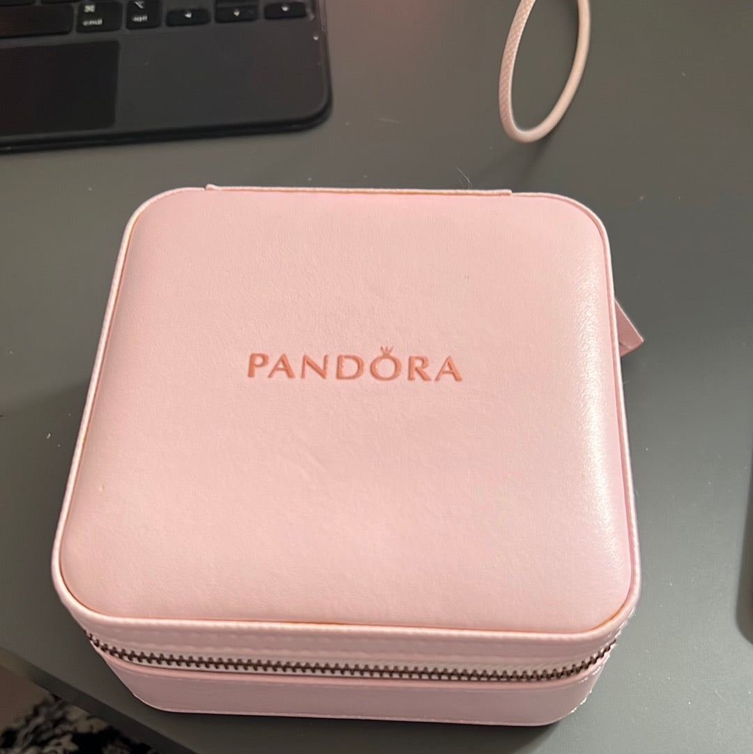 Genuine Pandora 2017 Mother’s Day Square Pink Travel Jewellery Storage Box