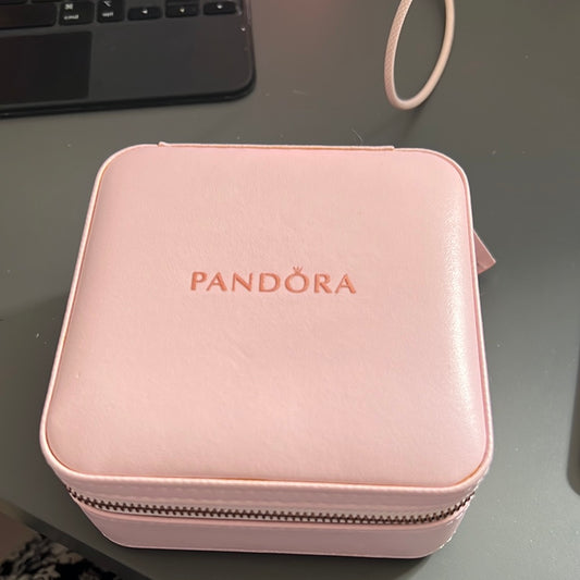 Genuine Pandora 2017 Mother’s Day Square Pink Travel Jewellery Storage Box