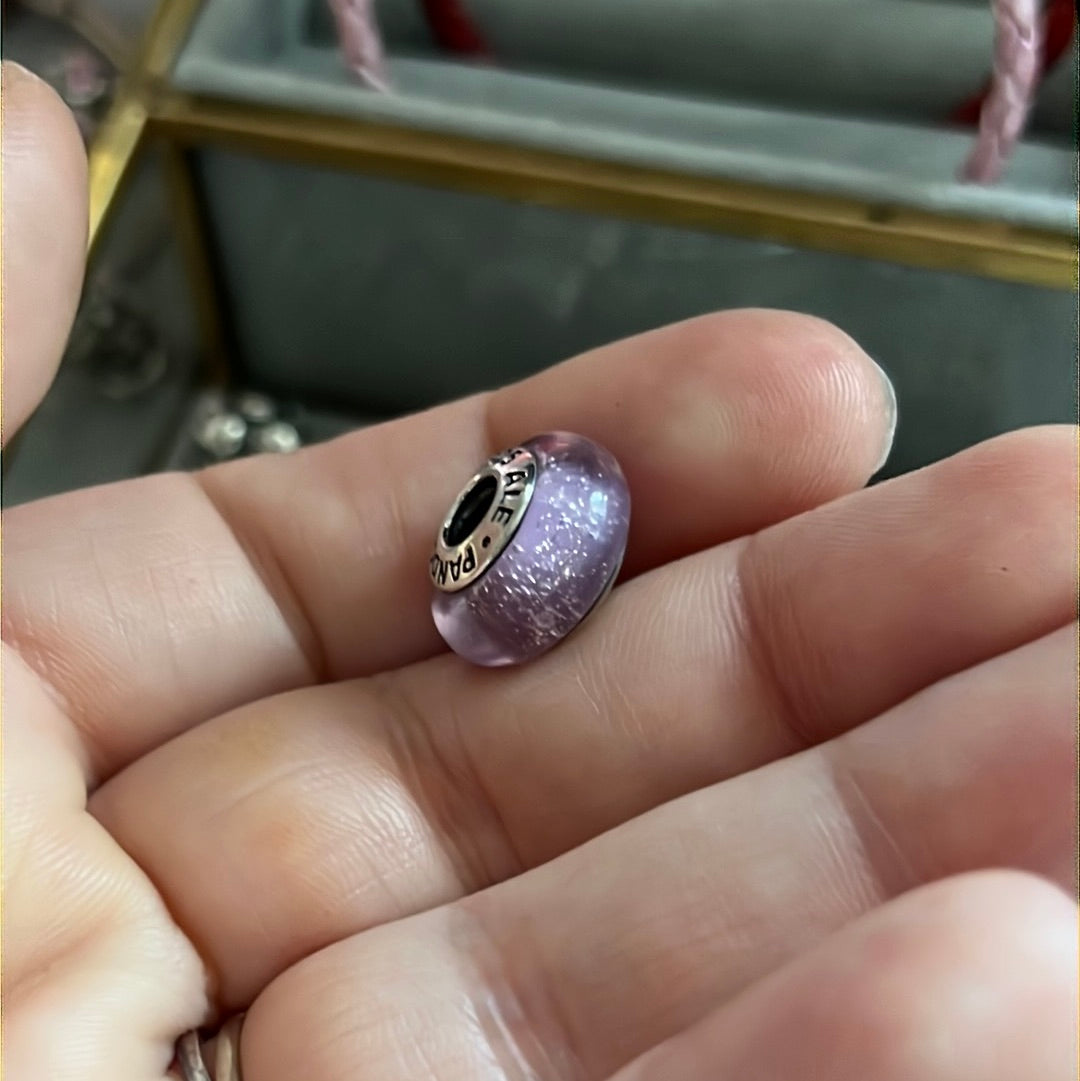Genuine Pandora Disney Princess Glow in the Dark Rapunzel Murano Charm