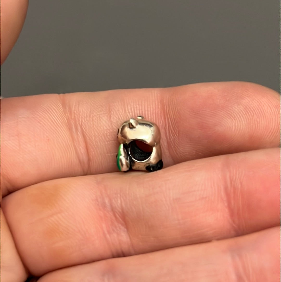 Sterling Silver Cute Enamel Panda Charm