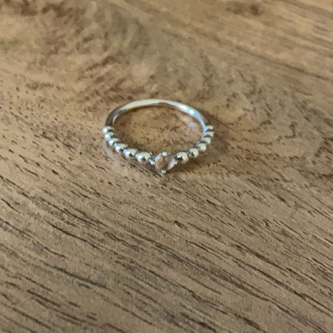 Genuine Pandora New Style Pale Pink Birthstone Ring 54
