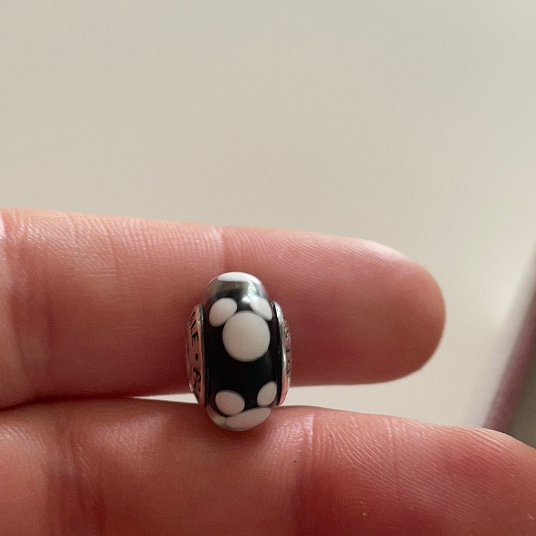 Pandora Disney Mickey Mouse Glass Murano Charm