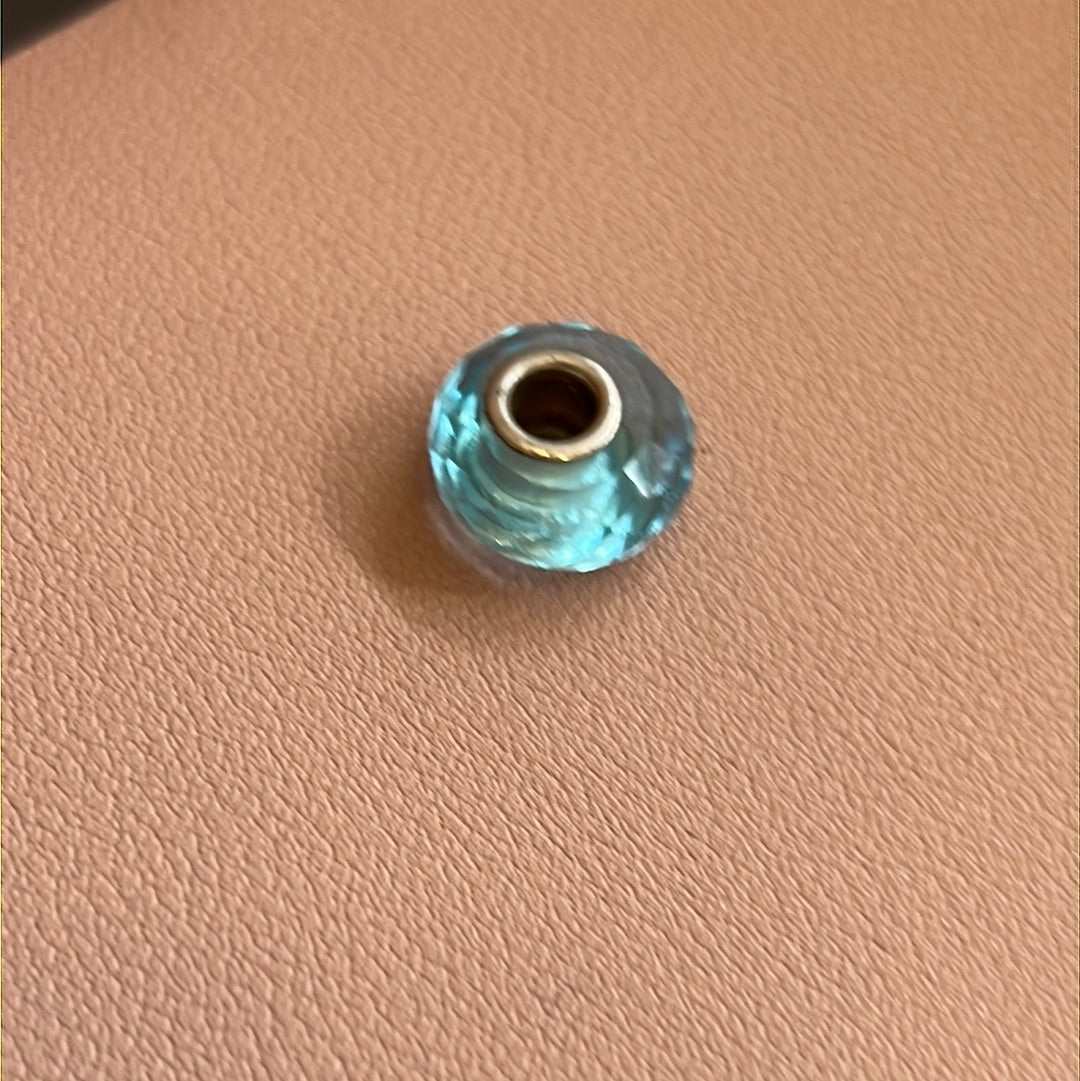 Genuine Chamilia Blue Faceted Murano Charm
