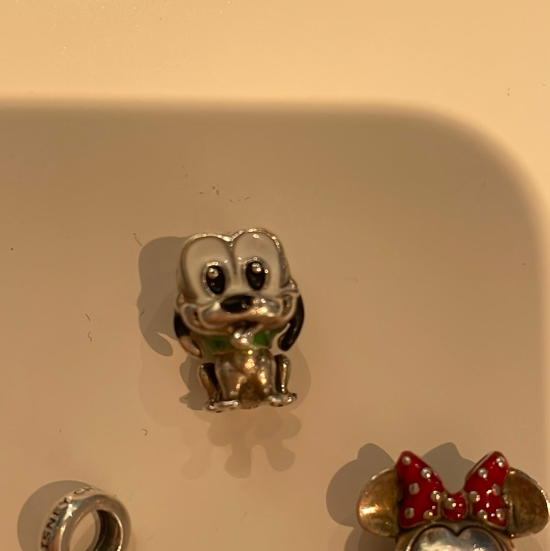 Genuine Pandora Disney Pluto Baby Dog Enamel Dangle Charm