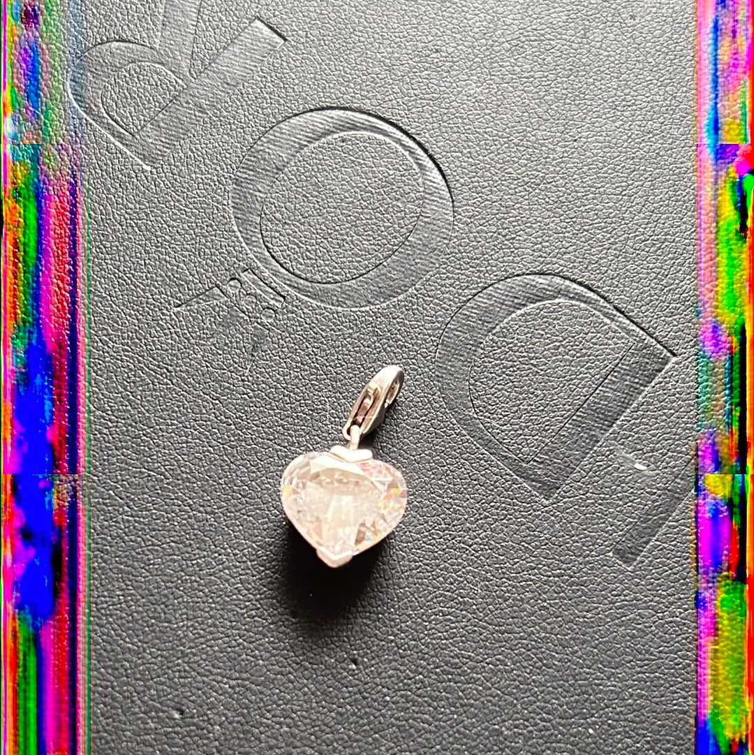Thomas Sabo Clear Glass Heart Murano Clip Charm