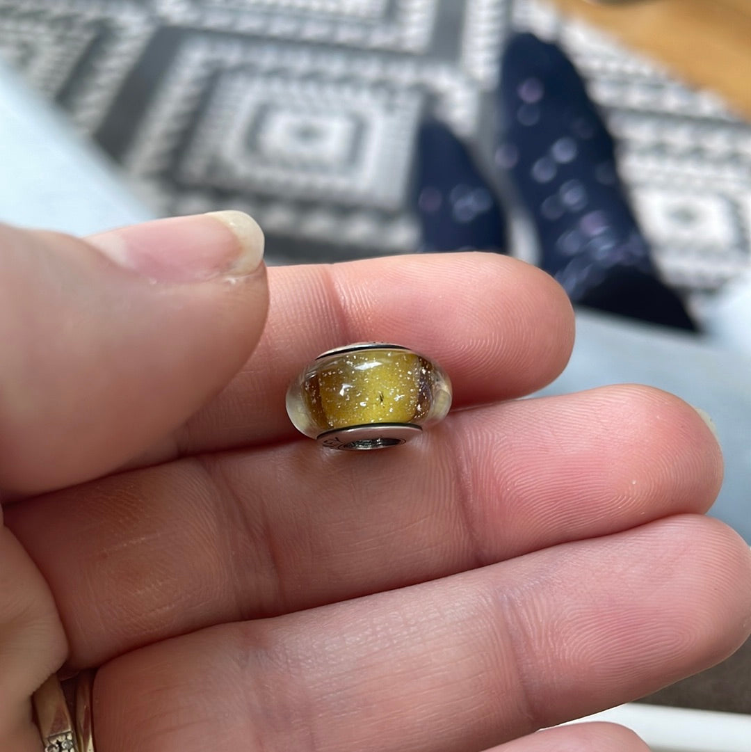 Genuine Pandora Disney Princess Murano Belle With Sparkle