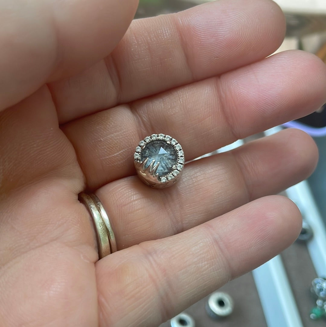 Genuine Pandora Disney Dazzling Blue Frozen Snowflake Cz Charm With Characters