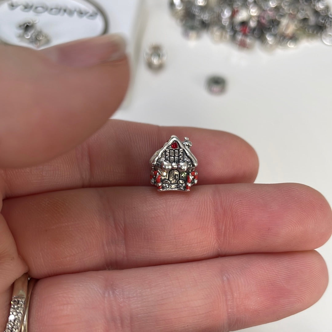 Genuine Chamilia Pave Christmas House Gingerbread House Sweetie Charm