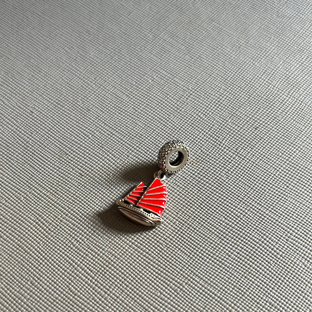 Genuine Pandora RARE Chinese Junk Ship Boat Travel Dangle Charm HTF