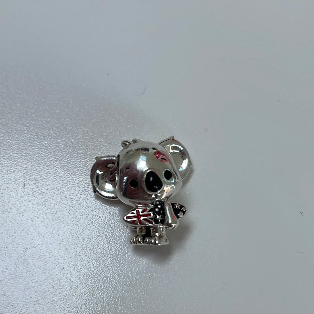 Genuine Pandora Australian Animal Koala Bear With Surf Board Charm