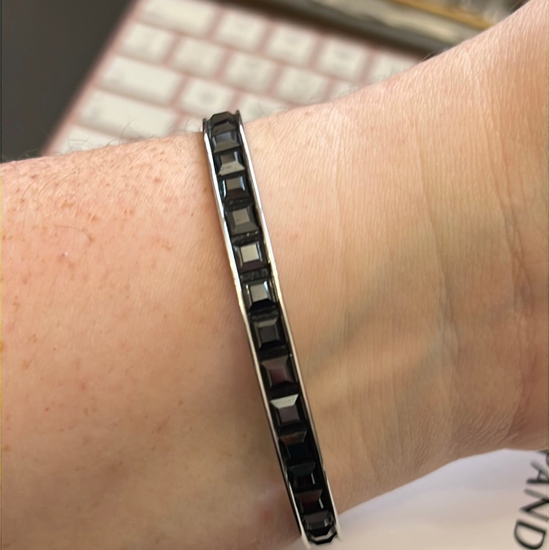 Genuine Calvin Klein Black Stone Size Medium Bangle