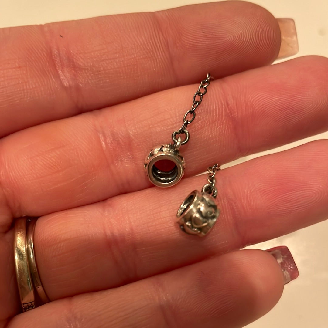 Sterling Silver Safety Hearts Chain Fits Moments