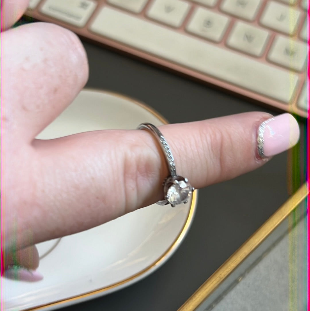 Genuine Pandora Pave Sparkling Crown Pave Tiara Clear Ring 50