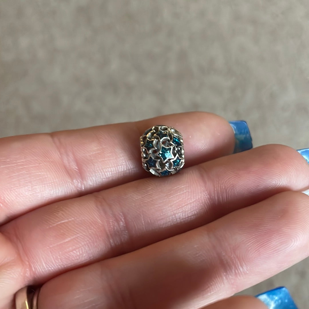 Copy of Pandora Illuminating Stars Sky Two Tone Gold Star Charm Openwork