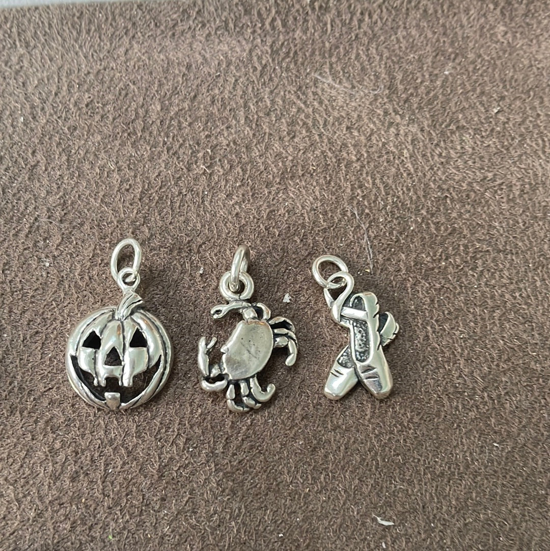Bundle of Sterling Silver Charms x3 for necklace chain and