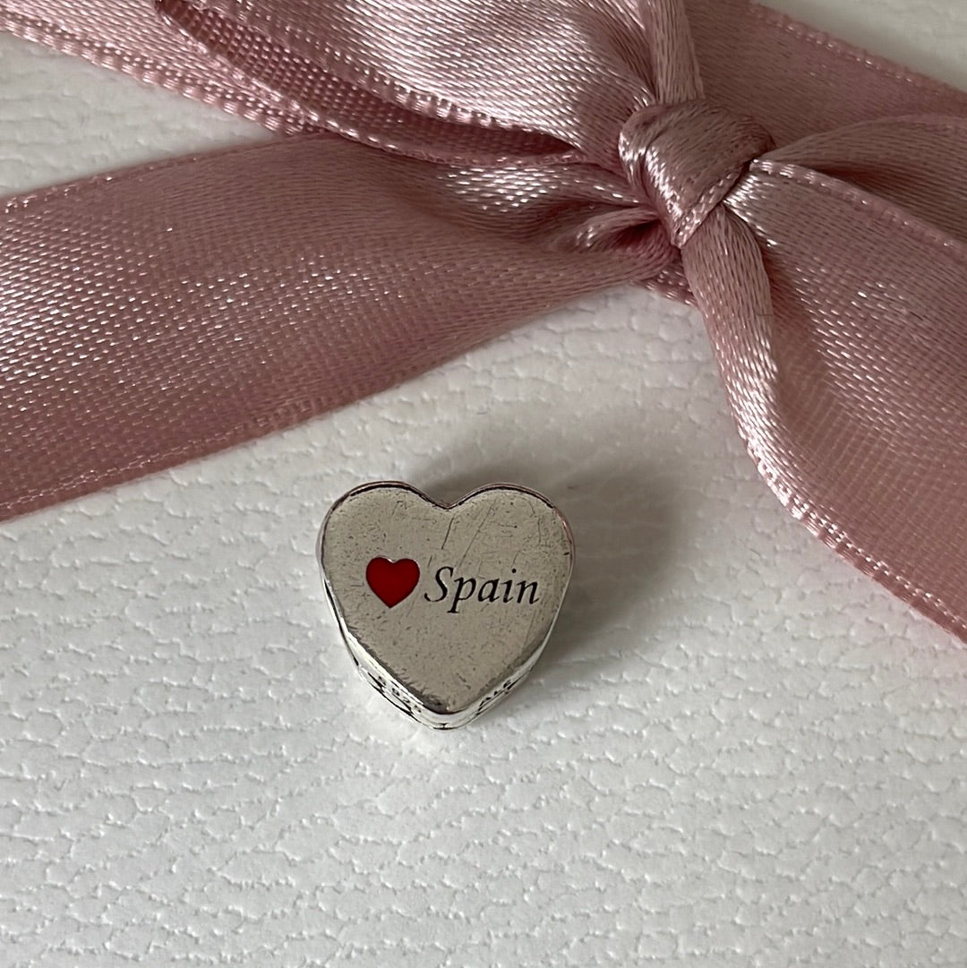 Genuine Pandora Spain Heart Travel Heart Charm Spain