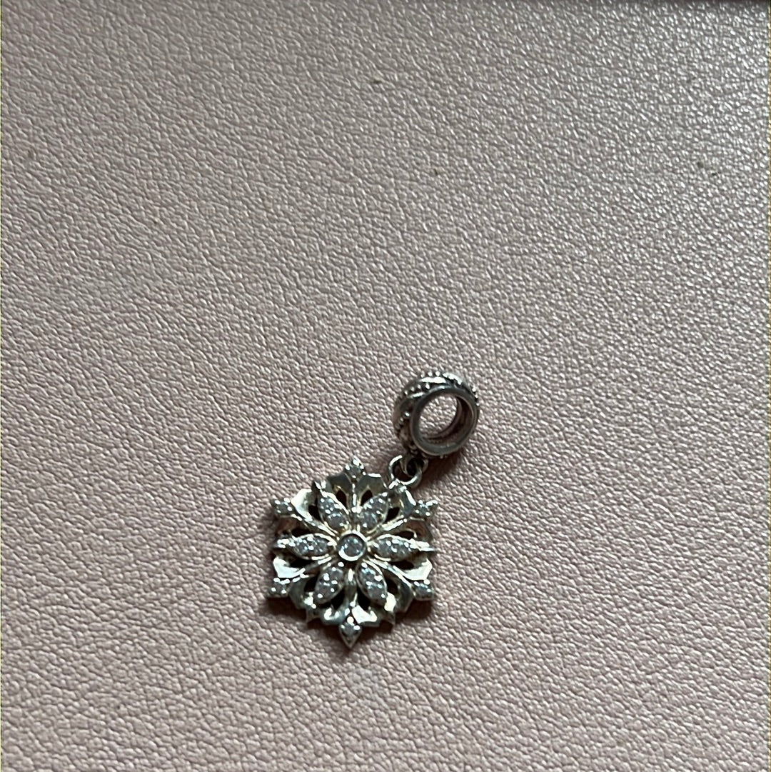 Genuine Chamilia Snowflake Pave Dangle Charm