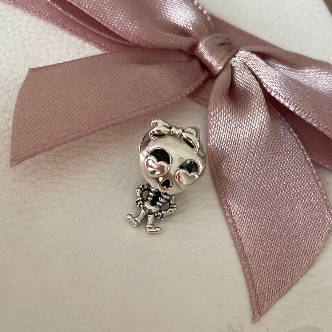 Genuine Pandora Skeleton Girl Dangle Charm