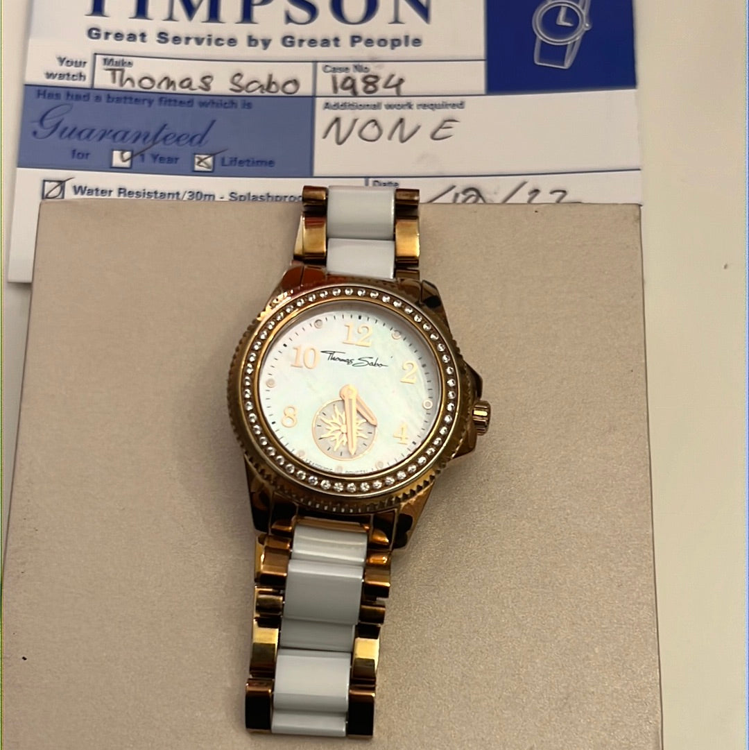 Genuine Thomas Sabo Rose Gold Mother of Pearl Enamel Watch