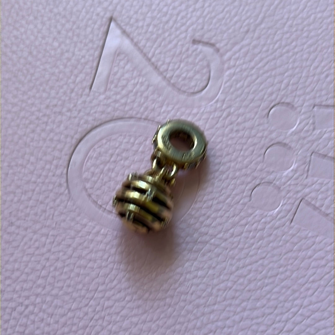 Genuine Pandora Shine Gold Bee and Hive Dangle Charm