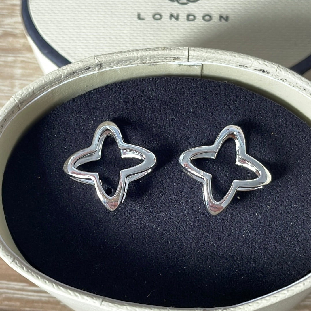 Genuine Links of London BNIB Open Four-Point Star Flower Earrings