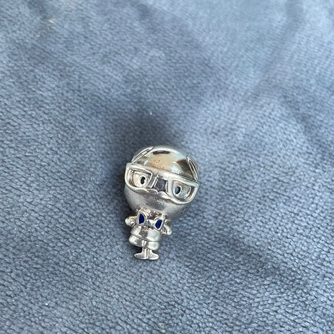 Genuine Pandora Grandad Grandpa With Enamel Dickie Bow and Moving legs Charm