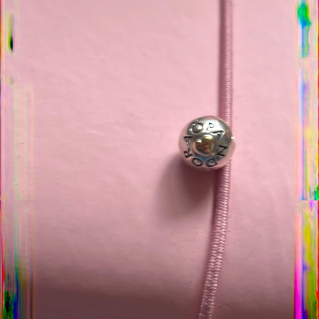 Genuine Pandora Two Tone Heart Logo Clip