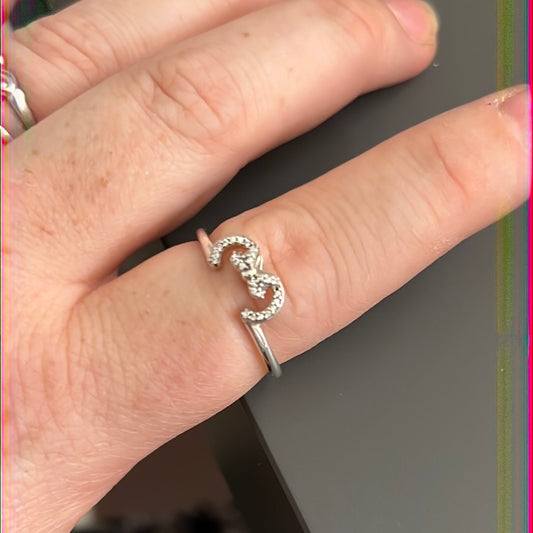 Genuine Pandora Disney Minnie Pave Stackable Ring Size 50