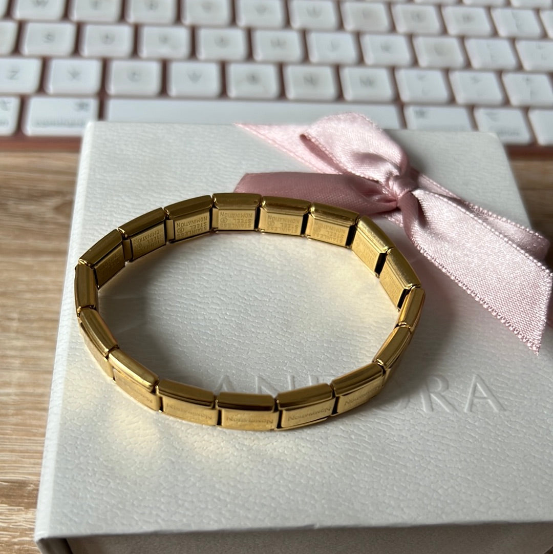 Genuine Nominations Gold Link Bracelet 17 Links