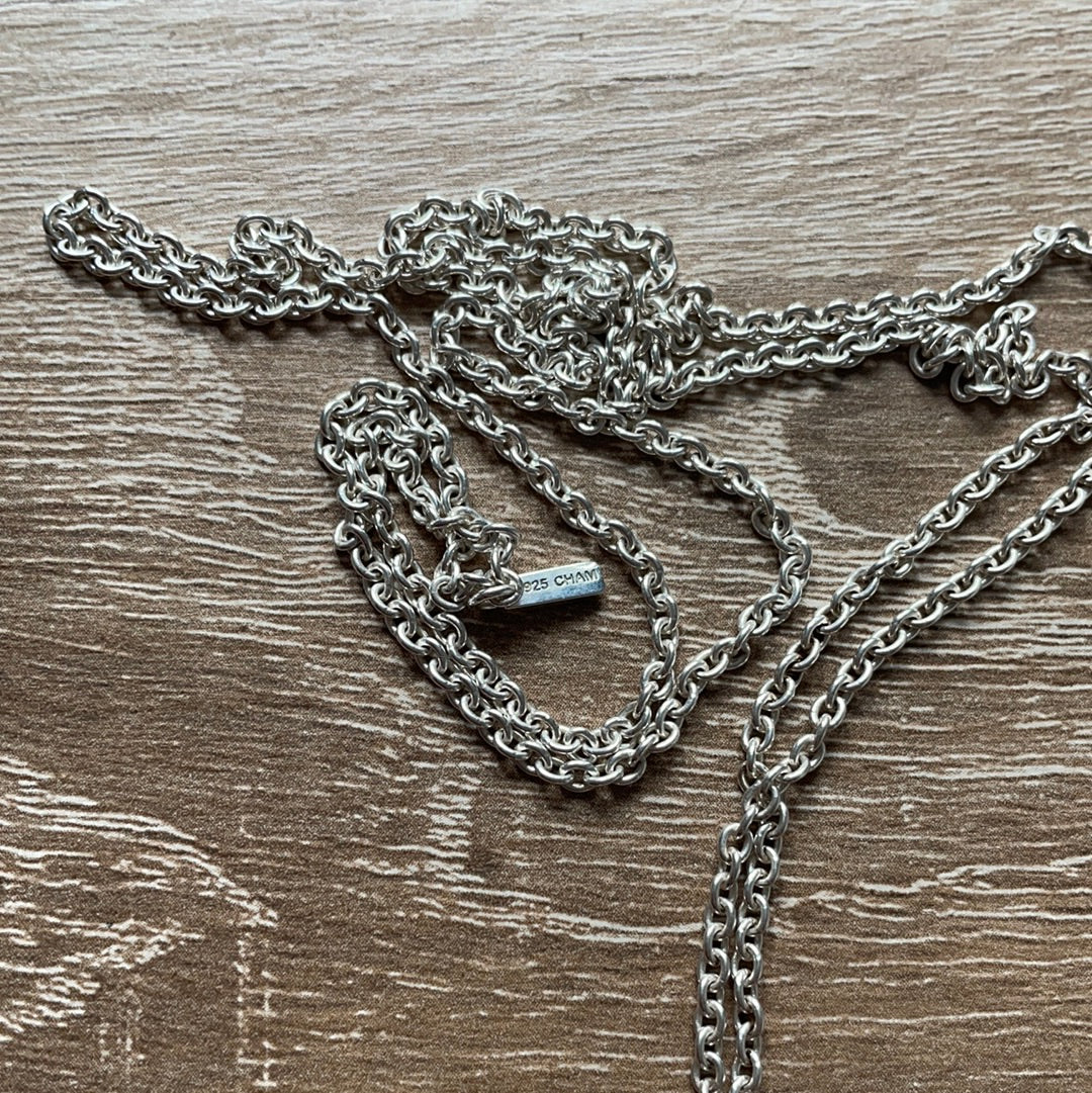 Genuine Chamilia Charm Carrier Necklace Adjustable WIth Ball 70cm