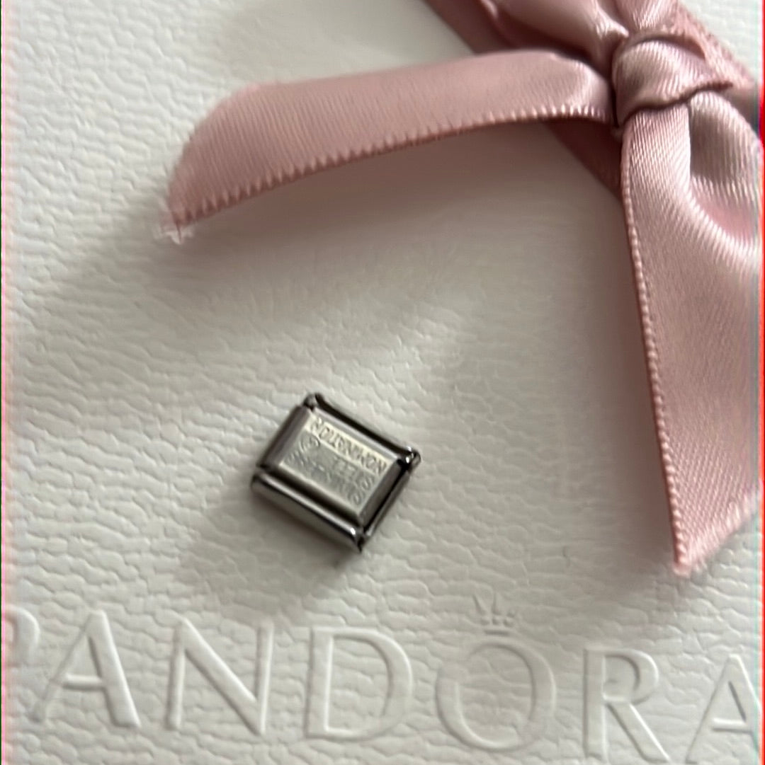 Genuine Nominations Silver Link Charm Rose Gold Accent Mummy