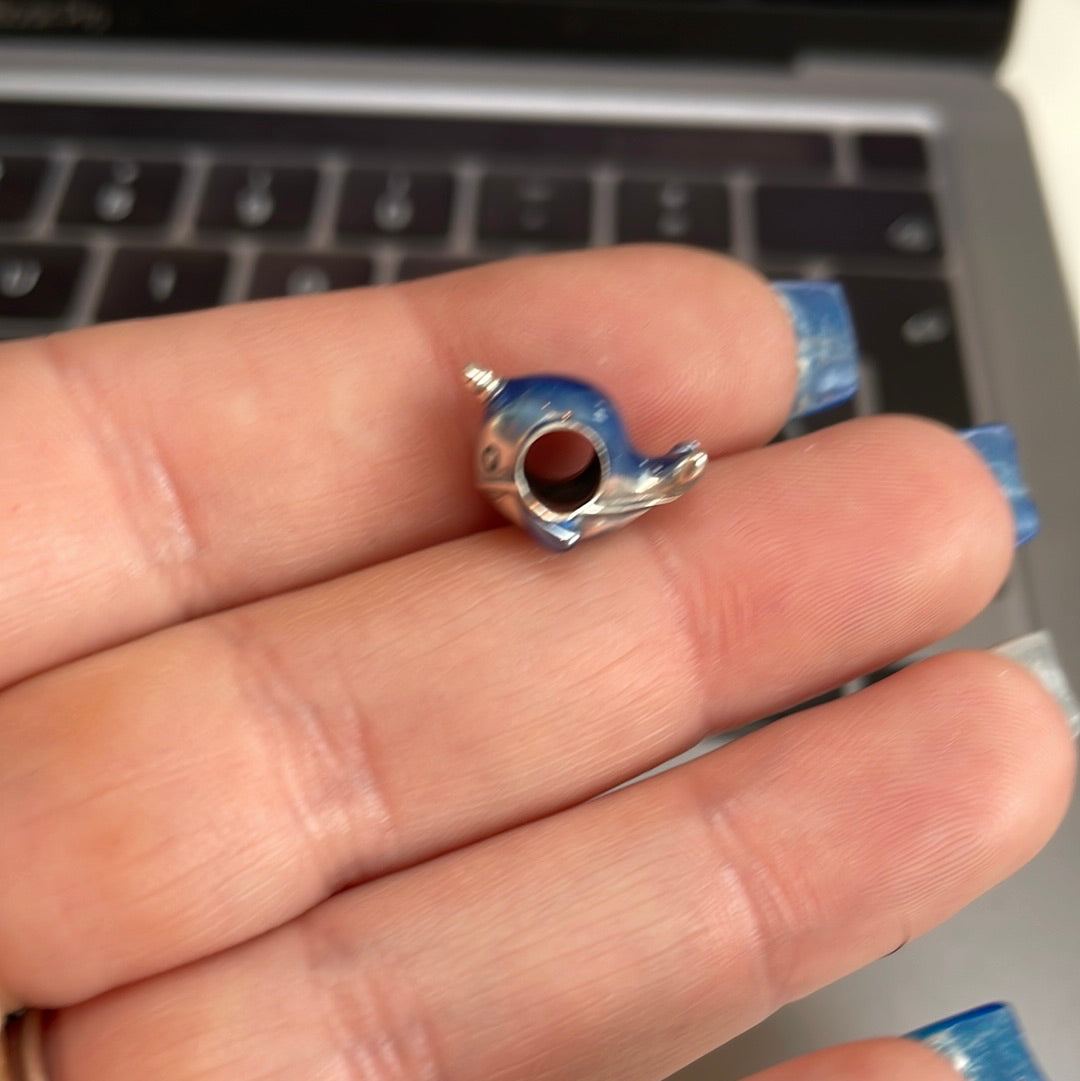 Genuine Pandora Narwhal Whale Enamel Summer Blue Charm