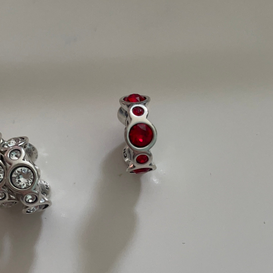 Genuine Chamilia Beautiful Dotted Stone Spacer Charm in Different Colours