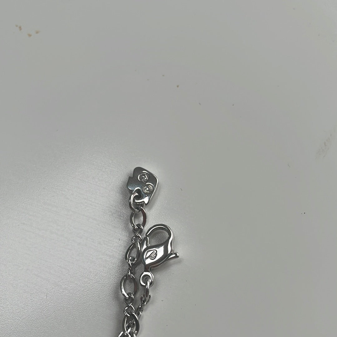 Genuine Swarovski Pave Dangle Heart Necklace 45cm DEFECT
