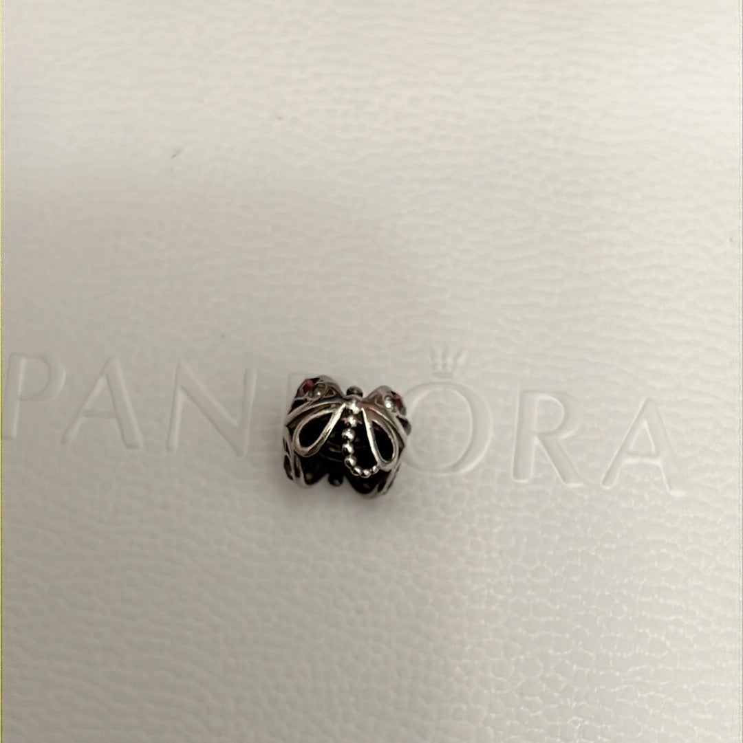 Genuine Chamilia Pave Openwork Dragonfly Charm