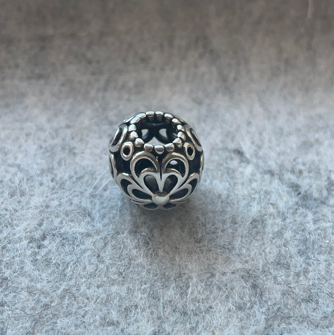 Genuine Pandora Large Flower Openwork Charm