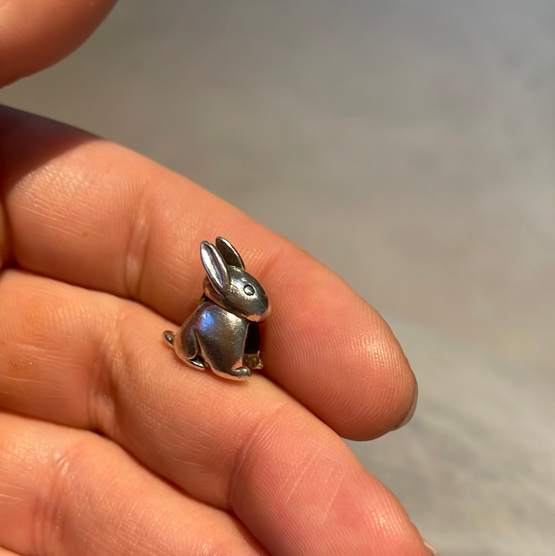 Sterling Silver Rabbit Bunny Animal Charm